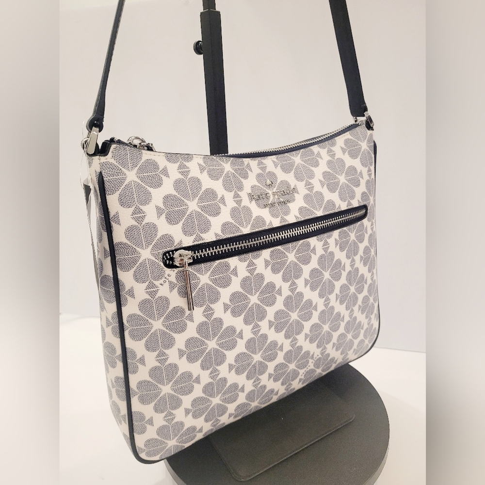 Kate Spade Flower Navy and Cream Crossbody Bag - Picture 3 of 7